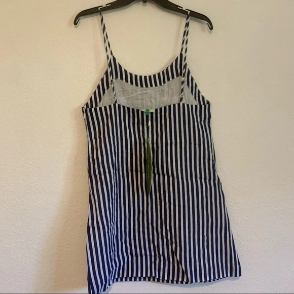 FARM Rio Striped Mini Dress Embroidered Birds Toucan Linen Cover Up XS - Picture 5 of 7